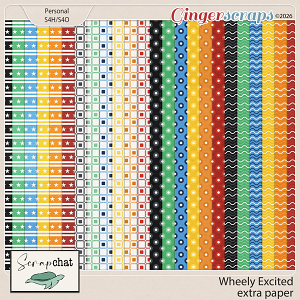 Wheely Excited Extra Papers by ScrapChat Designs