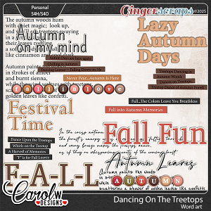 Dancing On The Treetops-Word art