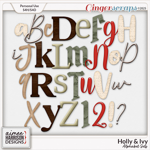 Holly & Ivy Alphabet Sets by Aimee Harrison Holly & Ivy Alphabet Sets by Aimee Harrison