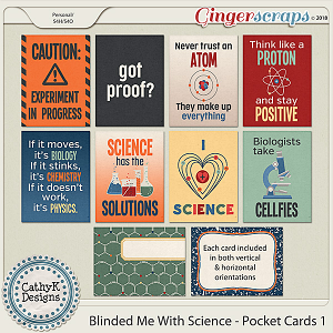 Blinded Me With Science -Pocket Cards 1 by CathyK Designs