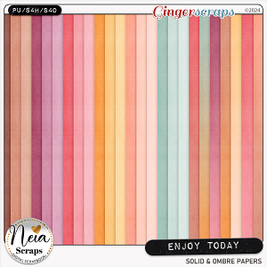 Enjoy Today - Solid & Ombre Papers - by Neia Scraps