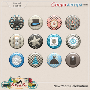 New Year's Celebration Flairs by The Scrappy Kat