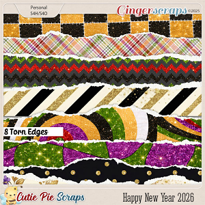 Happy New Year 2026 Torn Edges