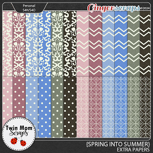 Spring Into Summer - EXTRA PAPERS by Twin Mom Scraps
