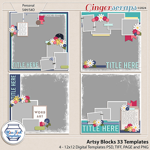 Artsy Blocks 33 Templates by Miss Fish