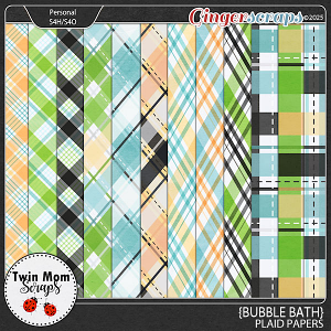 Bubble Bath - PLAID PAPERS by Twin Mom Scraps
