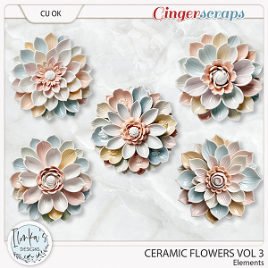 CU Ceramic Flowers Vol 3 by Ilonka's Designs