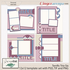 Terrific Trio Six Template Set by ScrapChat Designs
