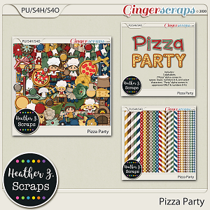 Pizza Party BUNDLE by Heather Z Scraps