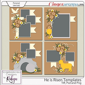 He is Risen Templates by Scrapbookcrazy Creations