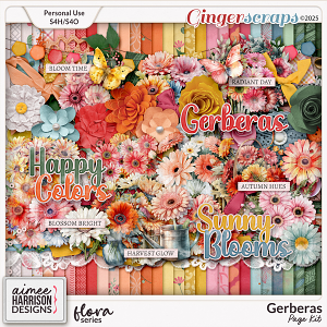 Gerberas Page Kit by Aimee Harrison