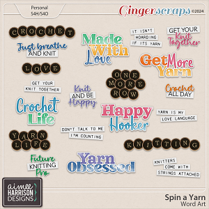 Spin a Yarn Word Art by Aimee Harrison Spin a Yarn Word Art by Aimee Harrison