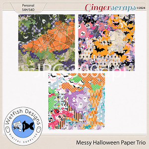 Messy Halloween Paper Trio 1 