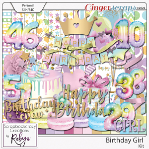 Birthday Girl Kit by Scrapbookcrazy Creations