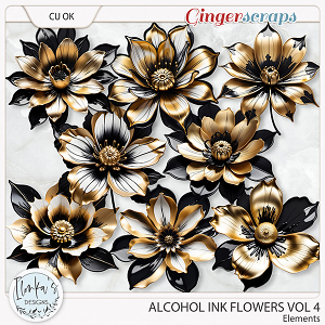 CU Alcohol Ink Flowers Vol 4 by Ilonka's Designs