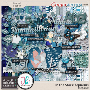 In the Stars: Aquarius Mega Kit by Aimee Harrison and Just Because Studio