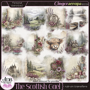 The Scottish Gael Rub-On Transfers by ADB Designs
