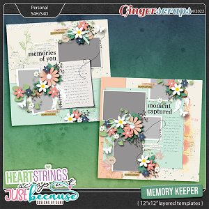 Memory Keeper Templates by JB Studio and Heartstring Scrap Art