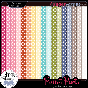 Parrot Party Dotty Papers