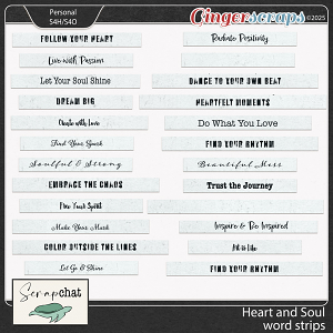 Heart and Soul Word Strips by ScrapChat Designs