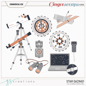 Star Gazing1 Layered Templates (CU) by GS Creations