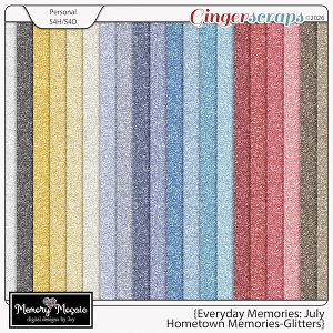 Everyday Memories: July-Hometown Memories Glitter Papers by Memory Mosaic