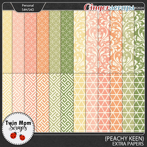 Peachy Keen - EXTRA PAPERS by Twin Mom Scraps