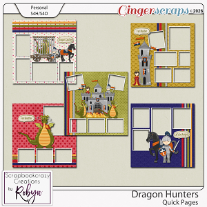 Dragon Hunters Quick Pages by Scrapbookcrazy Creations