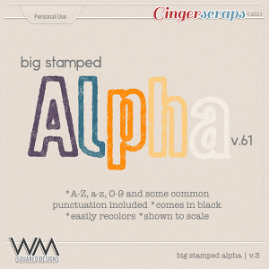 Big Stamped Alpha | V.3