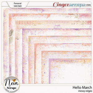 Hello March - Messy Edges - by Neia Scraps