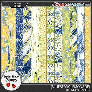 Blueberry Lemonade - BLENDED PAPERS by Twin Mom Scraps