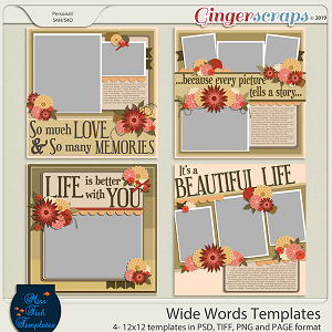 Wide Words Templates by Miss Fish