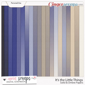 It's the Little Things - Solid & Ombre Papers - by Neia Scraps