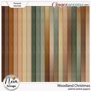 Woodland Christmas - Solid & Ombré Papers - by Neia Scraps