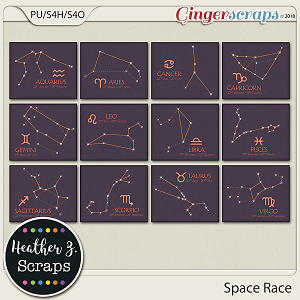 Space Race CONSTELLATIONS by Heather Z Scraps