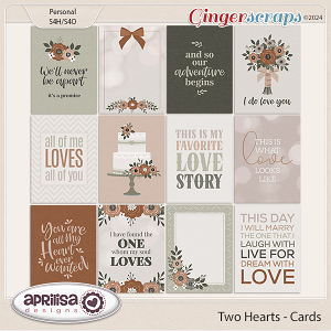 Two Hearts - Cards by Aprilisa Designs