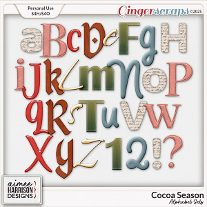 Cocoa Season Alphabet Sets by Aimee Harrison Cocoa Season Alphabet Sets by Aimee Harrison