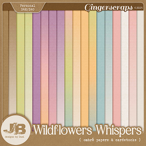 Wildflowers Whispers Ombré Papers & Cardstocks by JB Studio