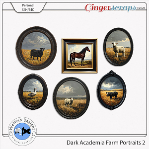 Dark Academia Farm Portraits 2 by Wetfish Designs   