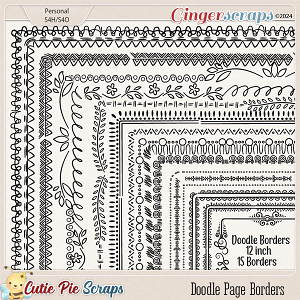 Doodle Page Borders 12X12-Vol 04