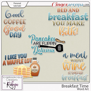 Breakfast Time Word Art by Scrapbookcrazy Creations
