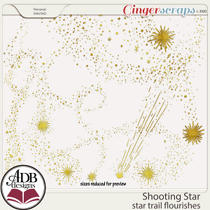 Shooting Star Star Trail Flourishes by ADB Designs