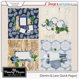 Denim and Lace Quick Pages by Memory Mosaic
