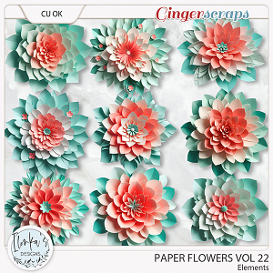 CU Paper Flowers Vol 22 by Ilonka's Designs 