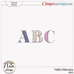 Hello February - Alpha - by Neia Scraps