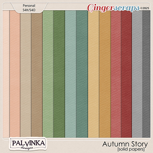 Autumn Story Solid Papers by Palvinka Designs