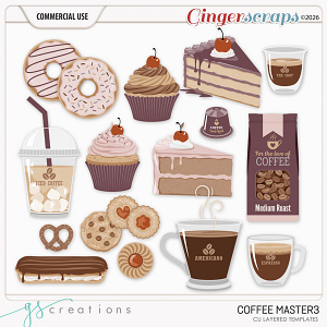 Coffee Masters3 Layered Templates (CU) by GS Creations