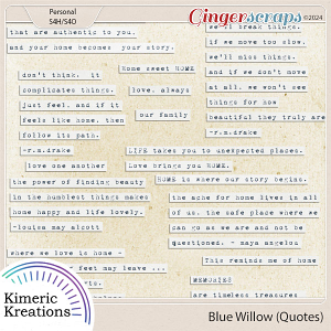 Blue Willow Word Strips by Kimeric Kreations