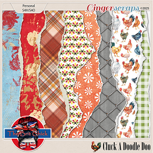 Cluck A Doodle Doo Torn Edges By The Brit Chick