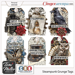 Steampunk Grunge Tags by Tami Miller and CRK Designs